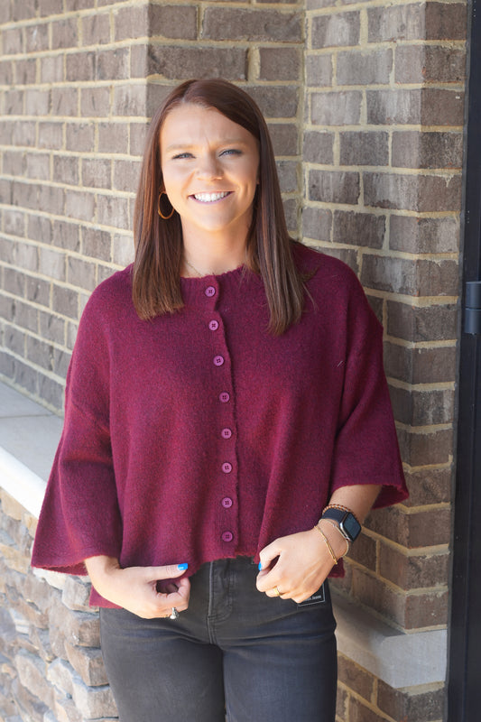Teddy Short Sleeve Cardigan