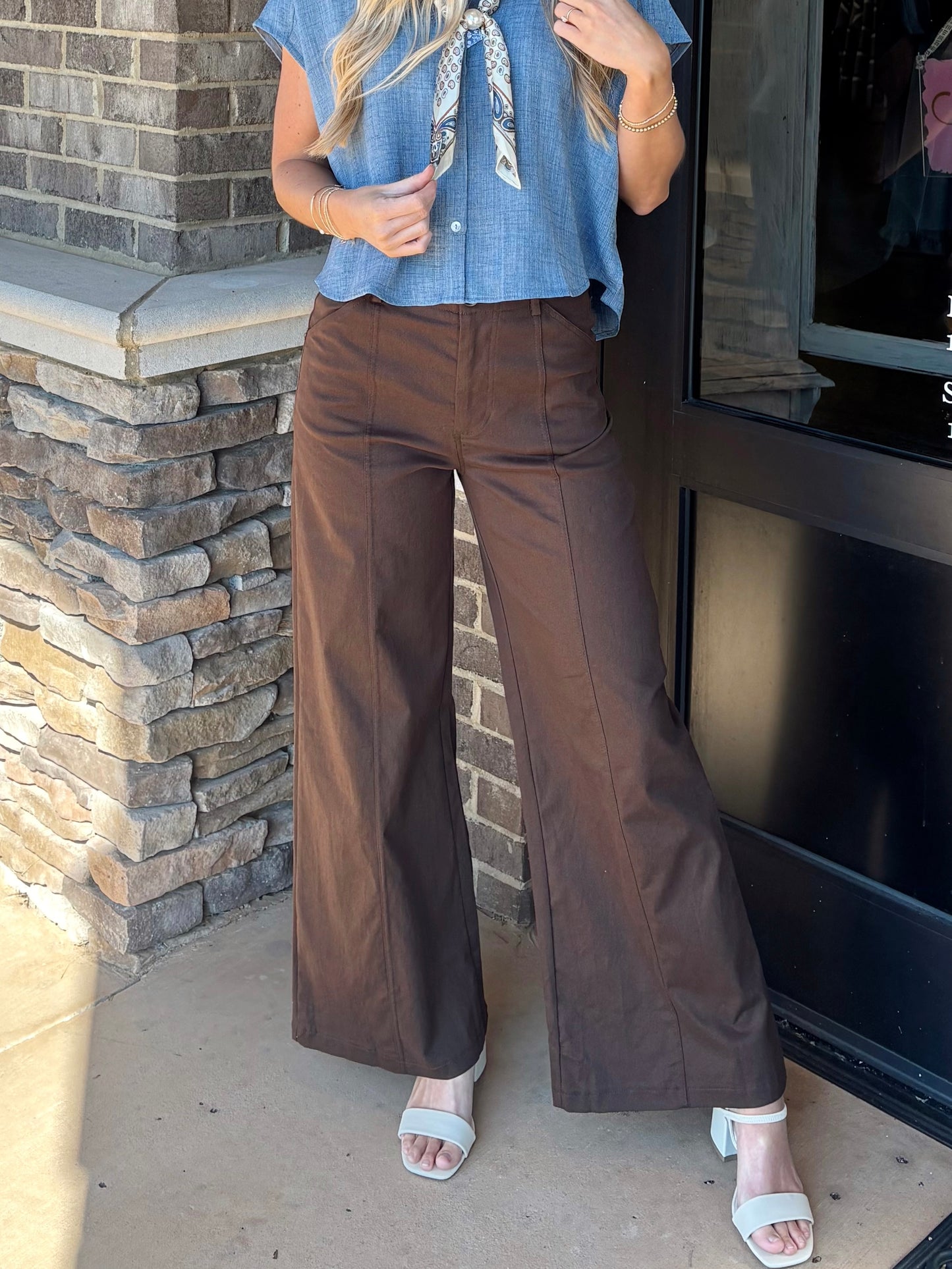 Mocha Muse Wide Leg Pants