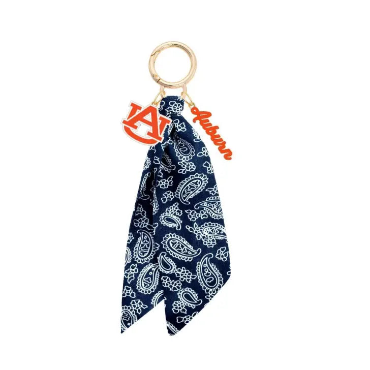 Collegiate Logo Bandana Bag Charm "Auburn" and "AU" Charms
Navy Bandana