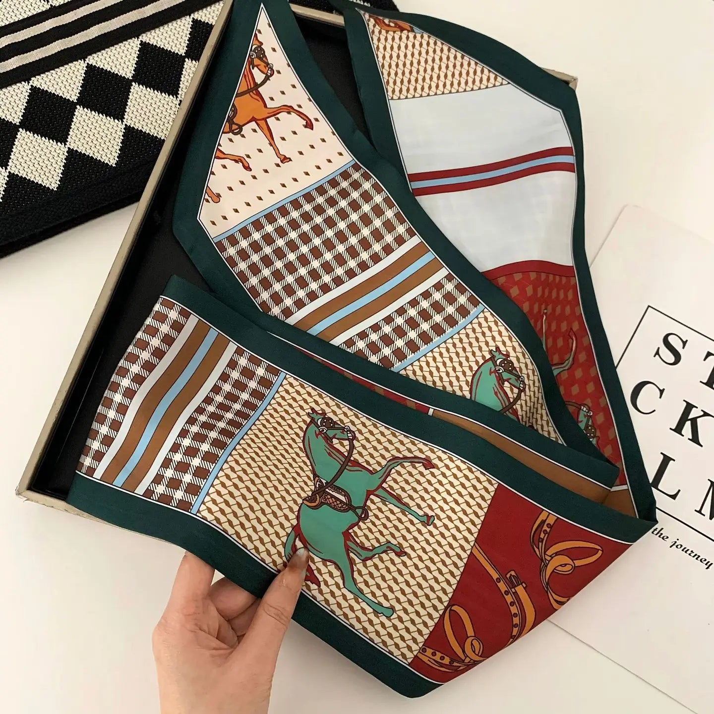 Retro Multi-Functional Ribbon Scarf