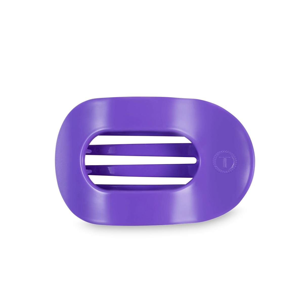 medium flat round clip in purple color