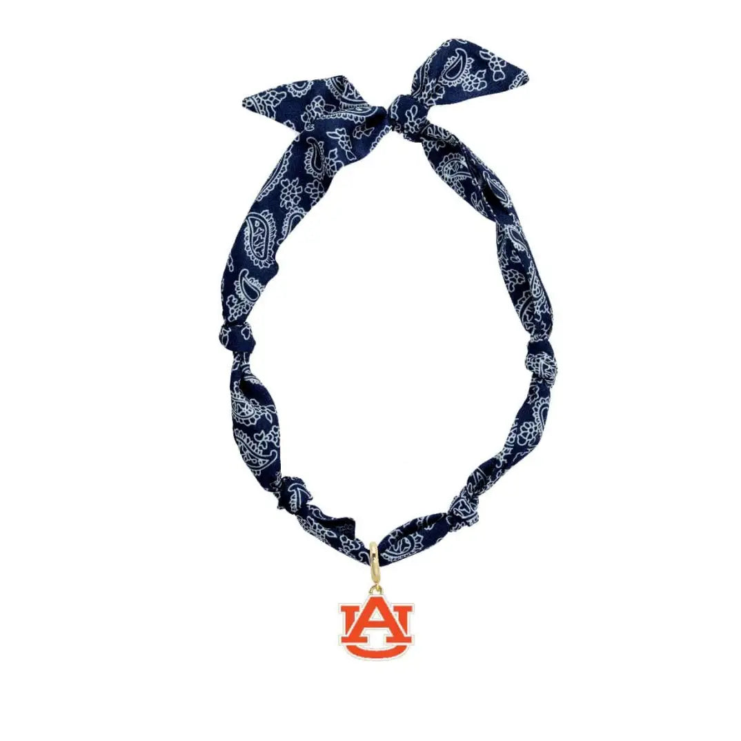 Auburn Gameday Logo Navy Bandana Scarf Necklace