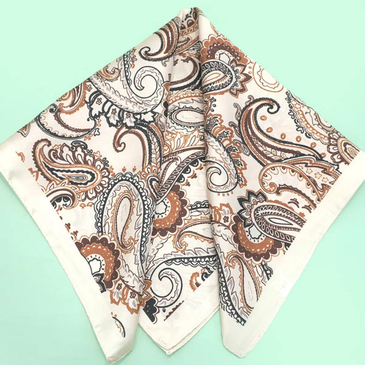 Paisley Pink Silky Feel Bandana Scarf