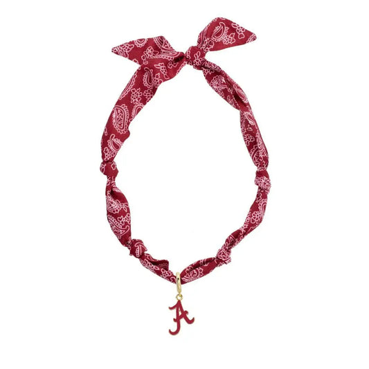 Alabama Gameday Logo Crimson Bandana Scarf Necklace