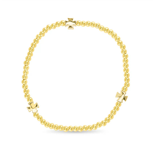 Amanda Blu Beaded Cross Bracelet