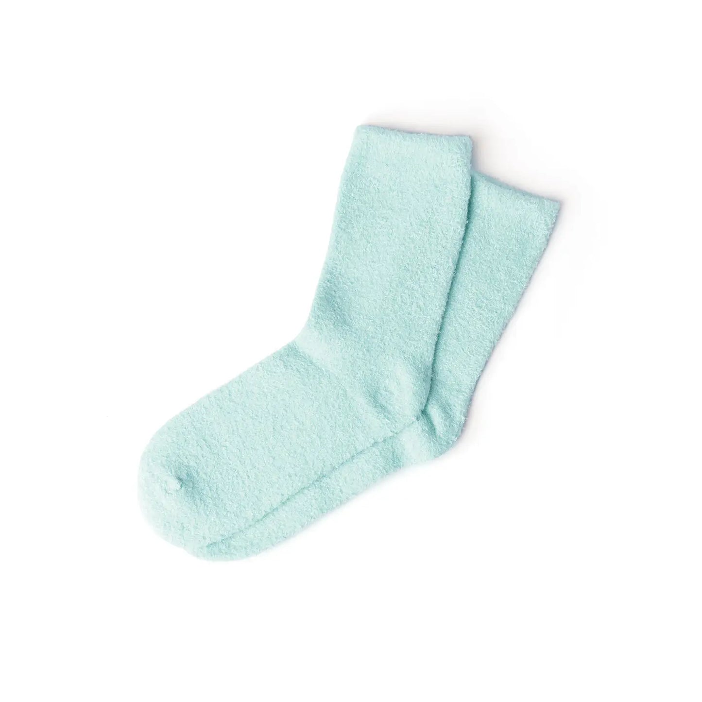 blue fuzzy socks