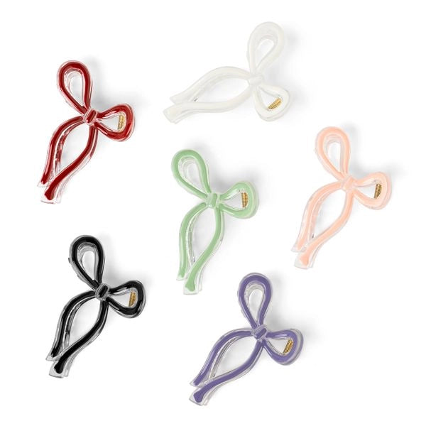 Set of colorful bow-shaped hair accessories