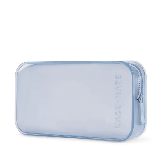Clear Blue Jelly Pouch with Zipper