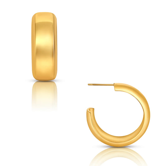 mini post back gold hoop earrings