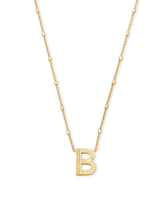 Gold Satellite Chain with lobster closure with initial B