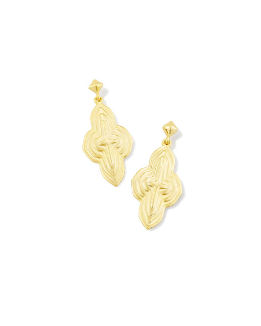 Say hello to the Abbie Metal Drop Earrings, your new wear-anywhere pair. These all-metal earrings feature elongated motifs of our iconic medallion for a multidimensional effect. Perfectly face-framing, these earrings will complement any look. Gold