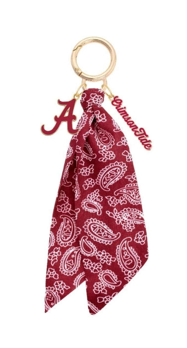 Collegiate Logo Bandana Bag Charm "Crimson Tide" and "Bama A" Charms
Red Bandana