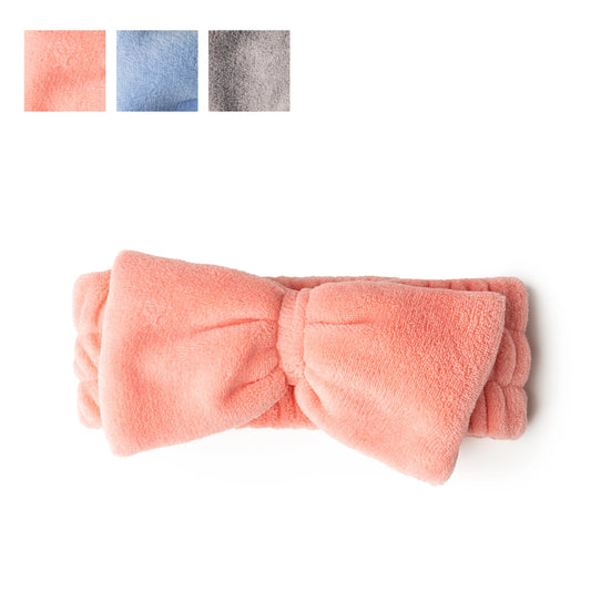 Pink bow spa headband