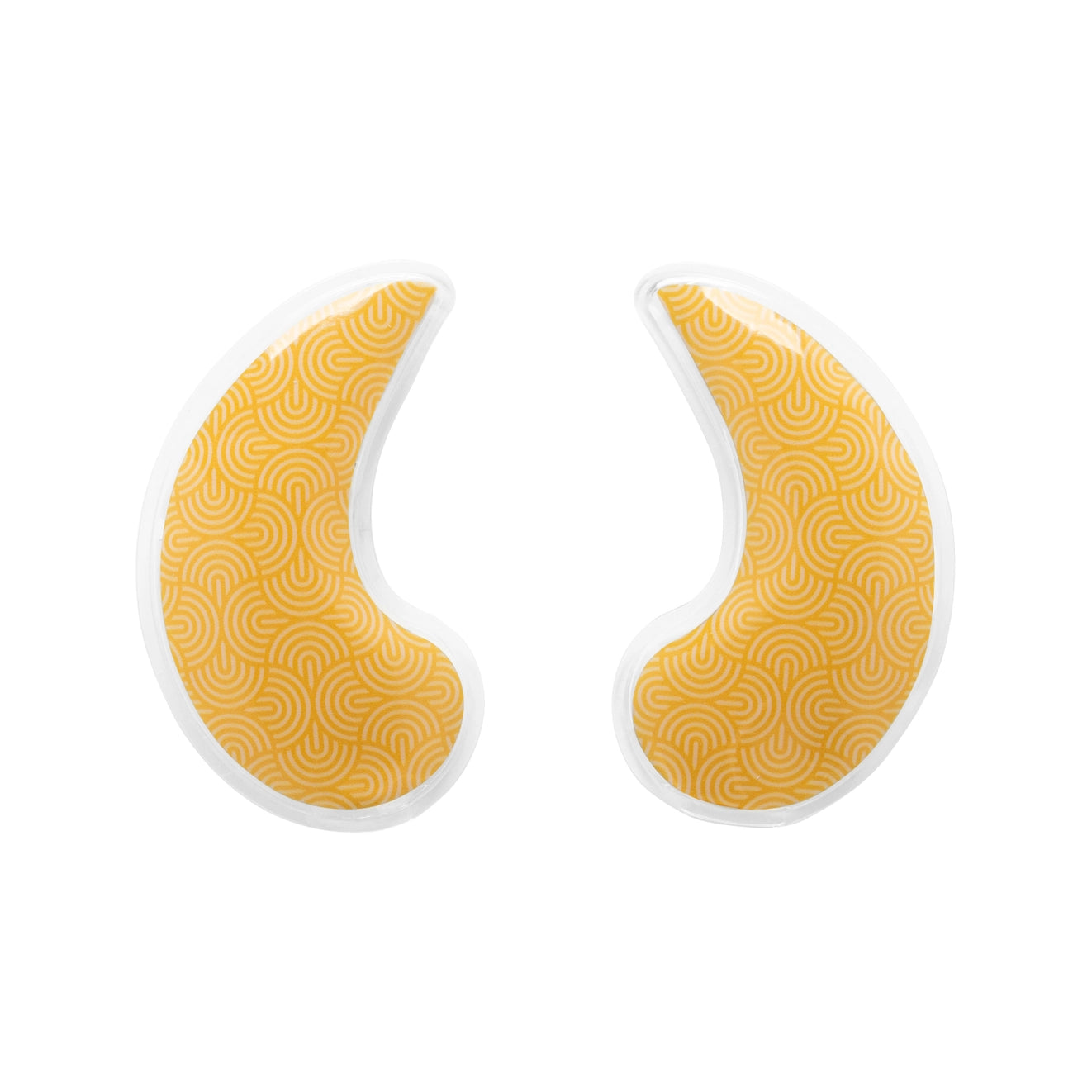 pair of eye patches with yellow pattern 