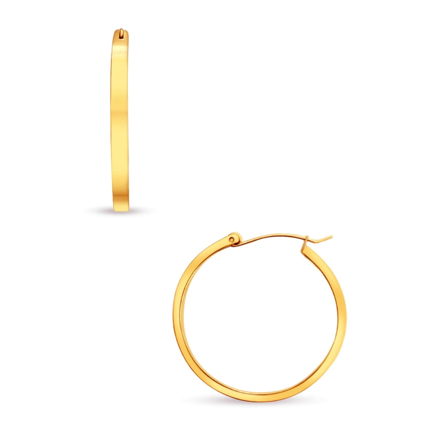 medium gold hoop earrings 