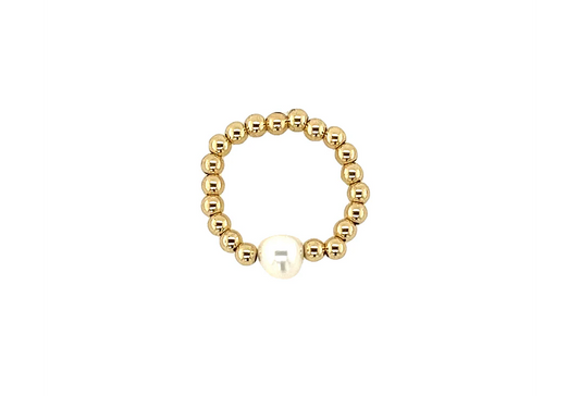 Gold Filled beaded Bracelet With Pearl MATERIALS: 14KG FILLED OR STERLING SILVER MADE WITH LOVE:)