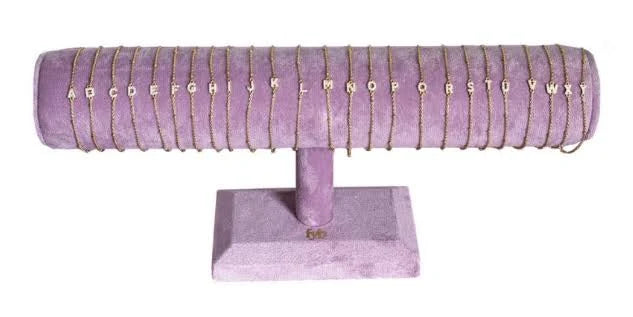 gold chain bracelet with crystal initial detail