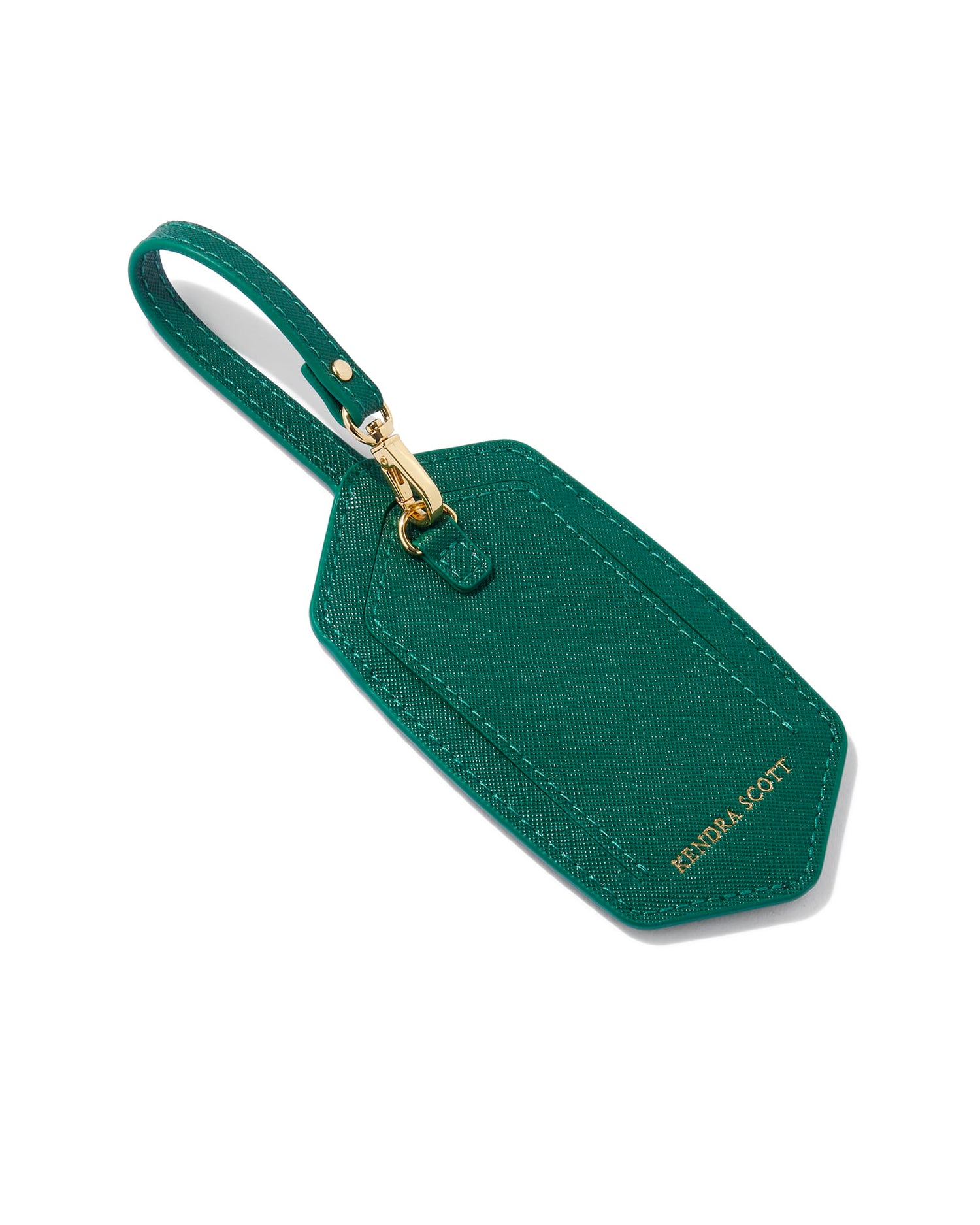 Green luggage tag 2.5" X 5.11" (10.4" with strap)