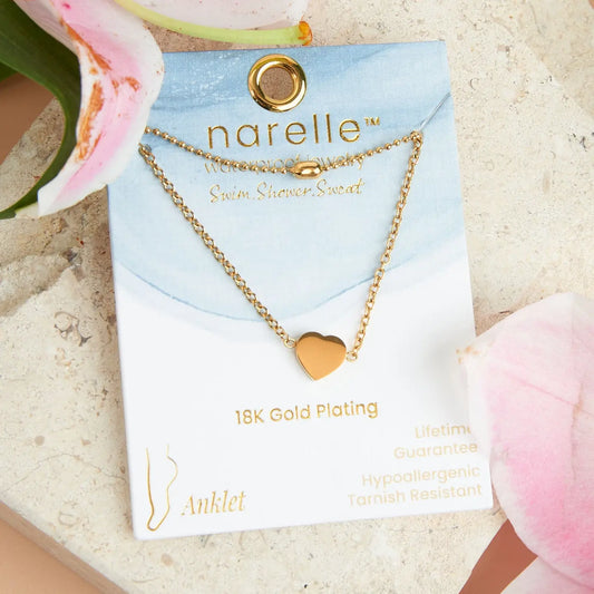 Narelle Waterproof Gold Plated Dainty Multi Row Anklet