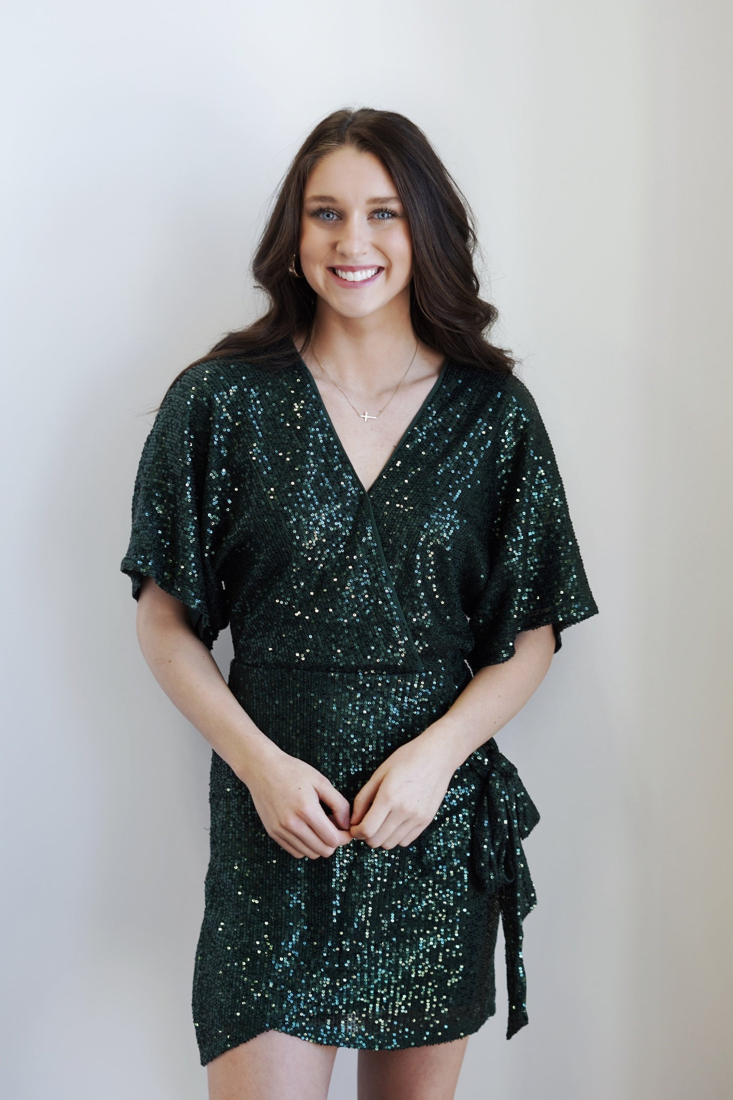 Serenity Sequin Wrap Dress Allie and Me Boutique Serenity Sequin Wrap Dress Allie and Me Boutique