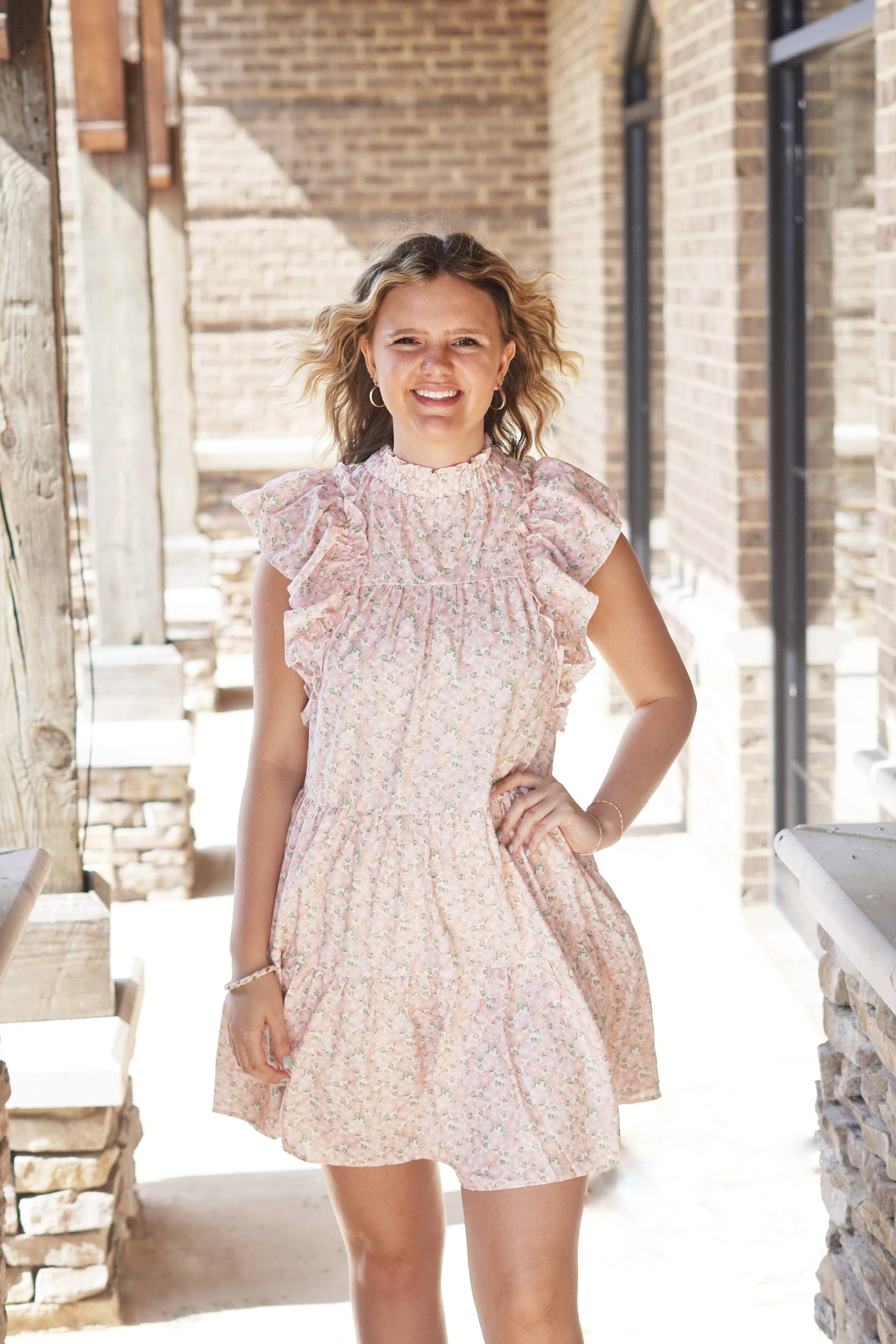 Florence Flutter Sleeve Floral Dress Allie and Me Boutique Florence Flutter Sleeve Floral Dress Allie and Me Boutique
