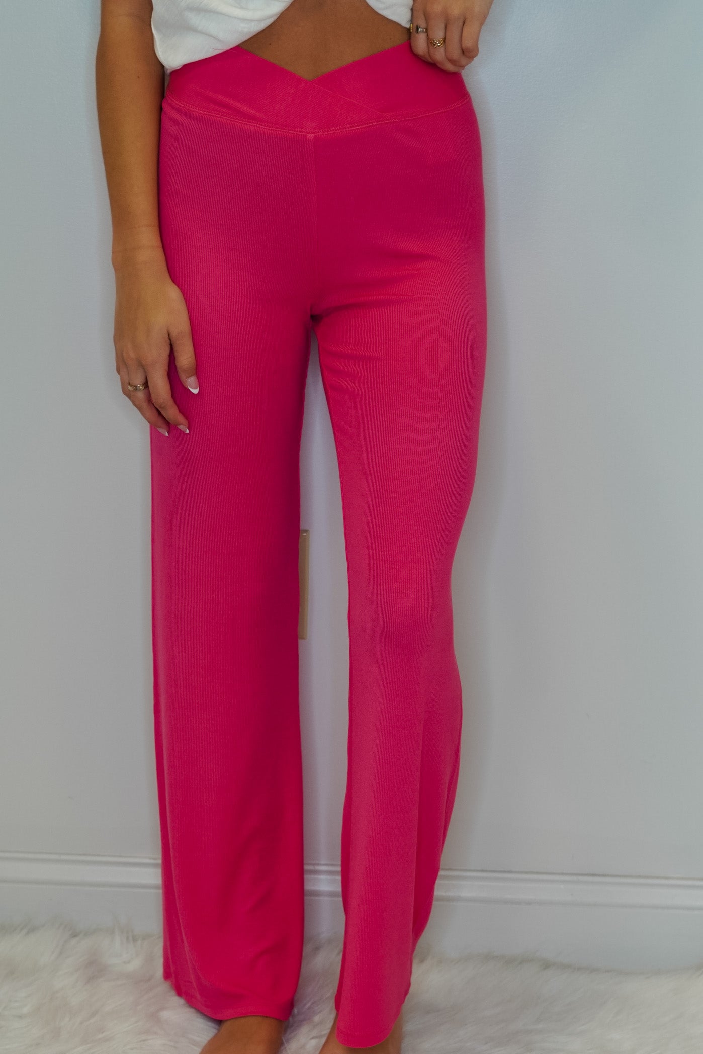 Modal softness with the perfect amount of spandex stretch makes our 2X2 Rib fabric irresistibly soft. The Crossover Rib Pants are perfect for that high-rise + crop top vintage trend.  Fabric Content: 96% Modal 4% Spandex