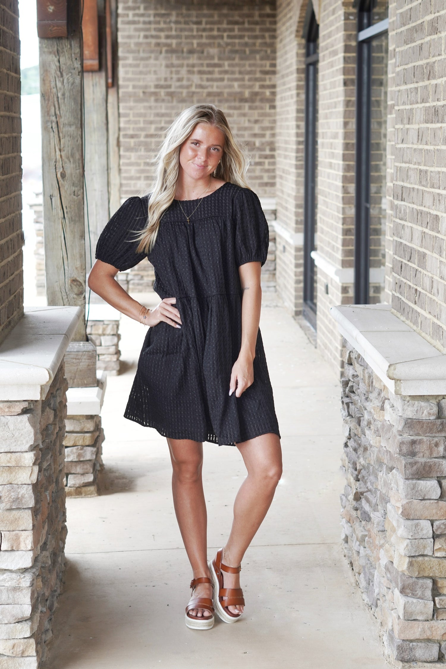 Grace Gridded Babydoll Dress Grace Gridded Babydoll Dress