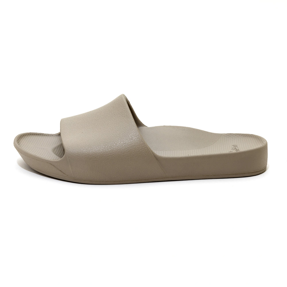 Taupe Arch Support Slides. 