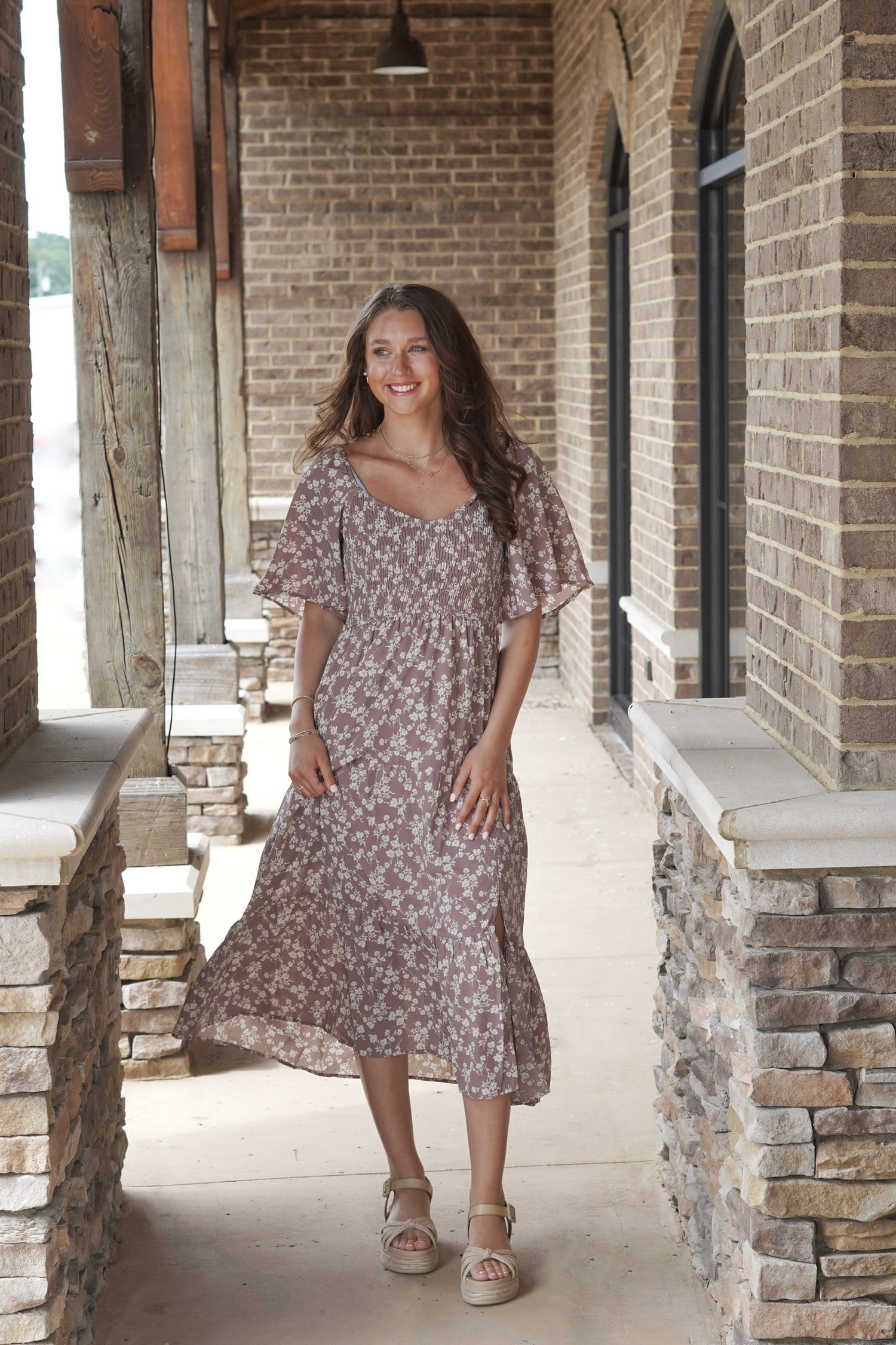 Lavender Floral Midi Dress Lavender Floral Midi Dress