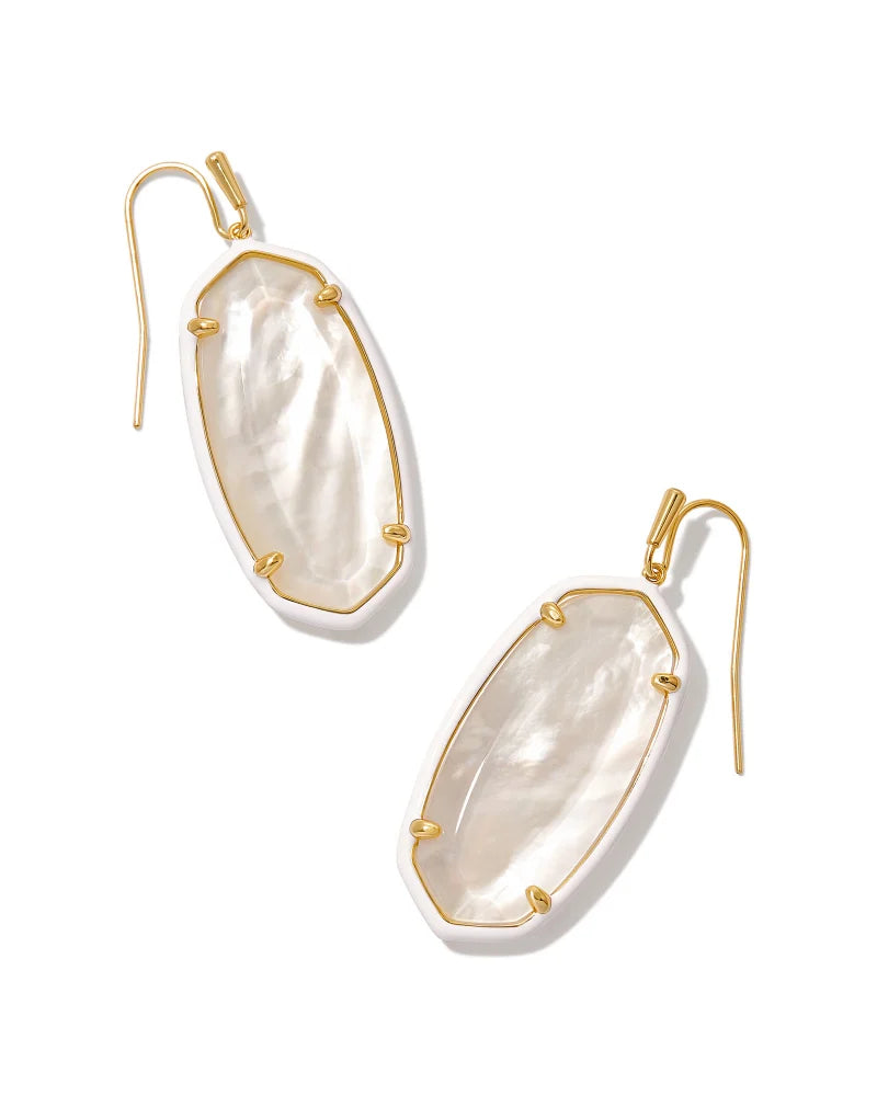 The Elle Gold Enamel Framed Drop Earrings in Dark Lavender Ombre Illusion are inlaid with an ombre stone and framed by a pop of colorful enamel, creating a fun take on our best-selling icon. Perfect for both every day and special occasions, these one-of-a-kind earrings are your new go-to.  Metal  14K Gold Over Brass   Material  Dark Lavender Ombre Illusion   Closure  Earwire   Size  1.49" L X 0.73" W