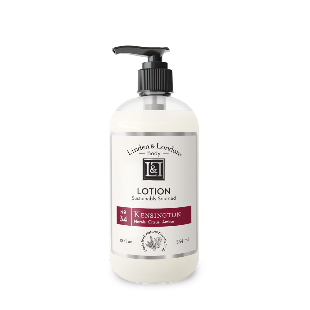 12 oz bottle of lotion in scent kensington