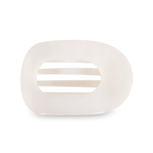 flat hair clip in coconut white color