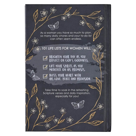 Floral and butterfly cover design, Deep indigo blue background, Gold foil accents, UV varnish, Hardcover, Full-color insides, 208 pages,