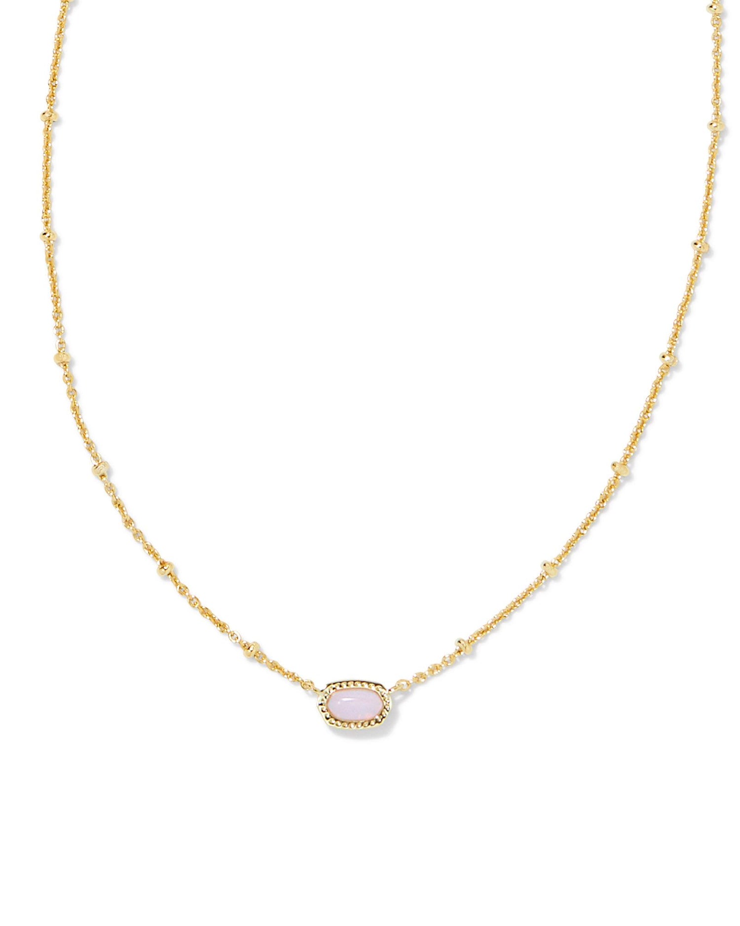 gold necklace with pink opalite stone
14k Yellow Gold Over Brass
Lobster Clasp W/ Single Adjustable Slider Bead
15" Chain With 4" Extender, 0.39"L X 0.21"W Pendant