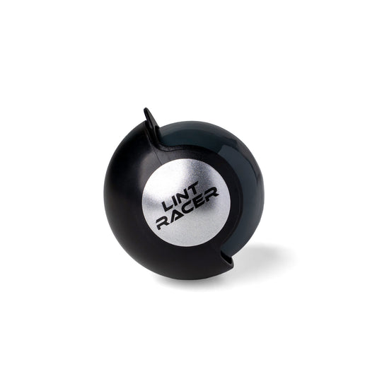 Black and silver Lint Racer device on display. 