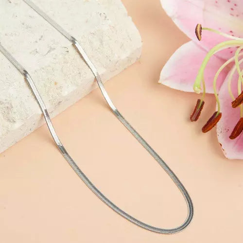 silver snake chain necklace