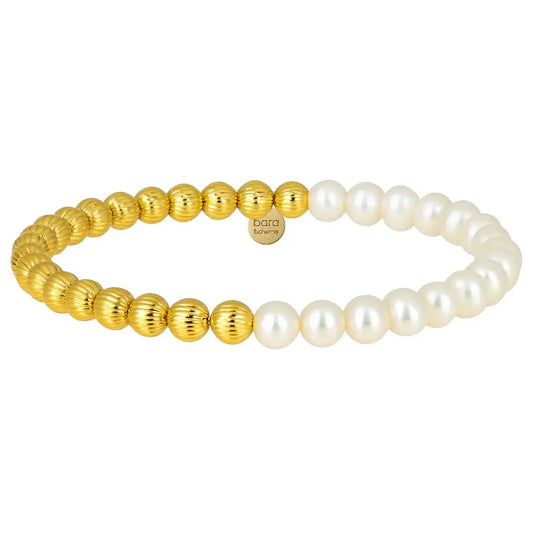 Penelope Gold Filled Beaded Bracelet with Pearls