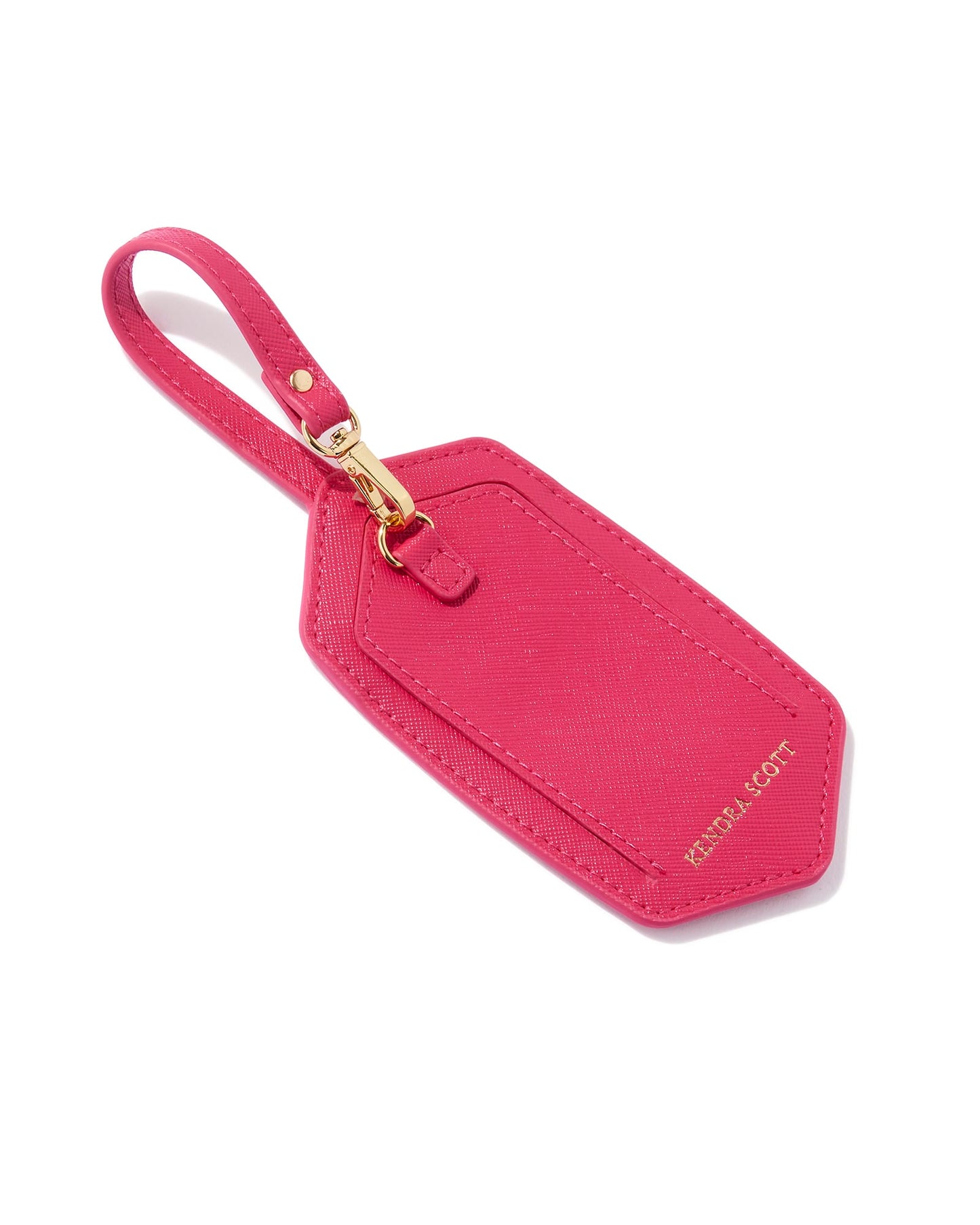 Hot pink luggage tag 2.5" X 5.11" (10.4" with strap)
