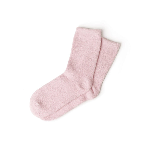 pink aloe vera fuzzy socks