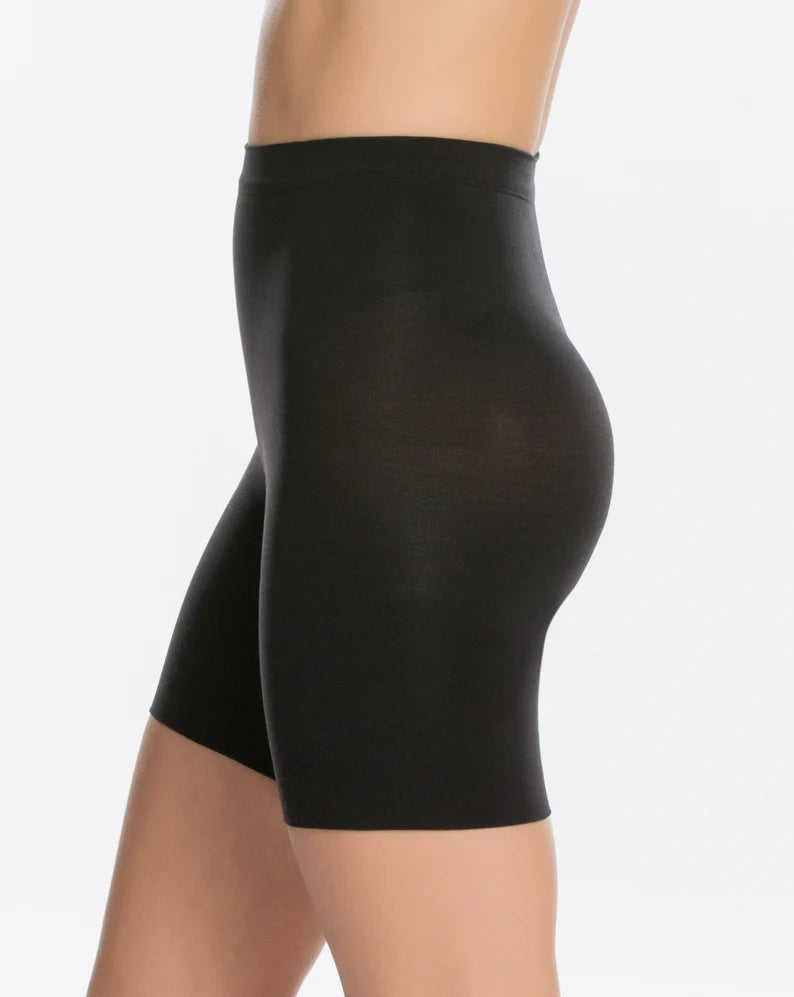 Spanx Power Short Shaping zones target the stomach and provide all-over support with gradual release for comfort and movement Cotton blend gusset – wear as underwear and eliminate VPL (Visible Panty Lines) 55% Nylon, 45% Elastane. Care: Machine Wash Cold, Gentle Cycle. Only Non-Chlorine Bleach When Needed. Tumble Dry Low. Do Not Iron. Black is pictured here.l 