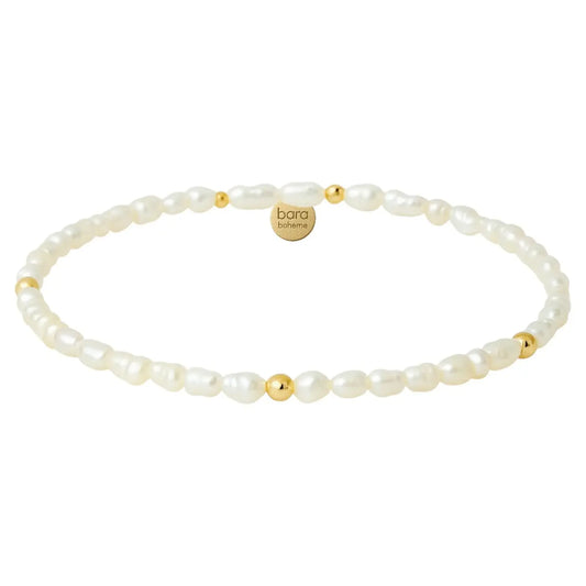 Sara Gold Filled Beaded Bracelet with Pearls