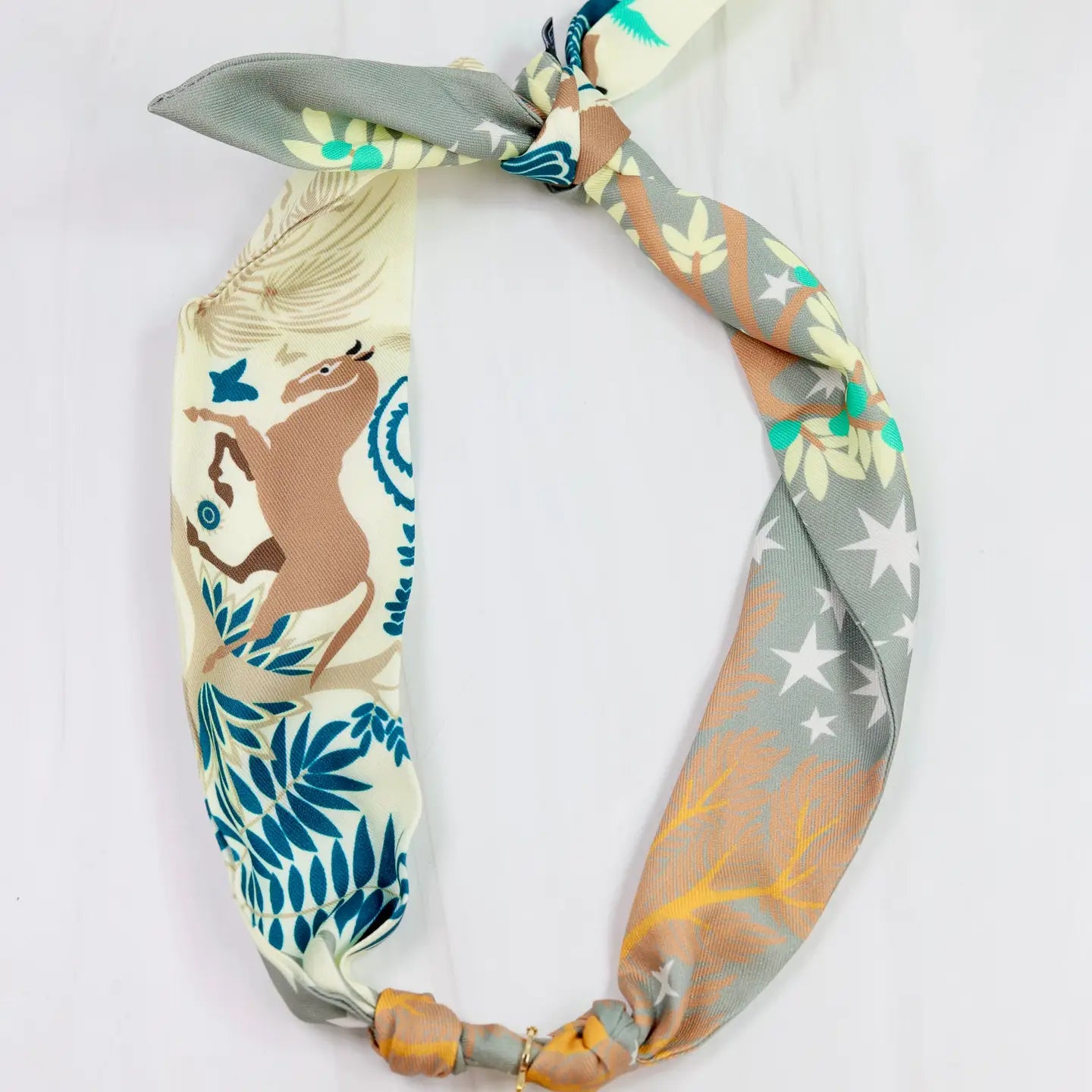 Scarf Heart Charm Necklace with unique pattern, adjustable