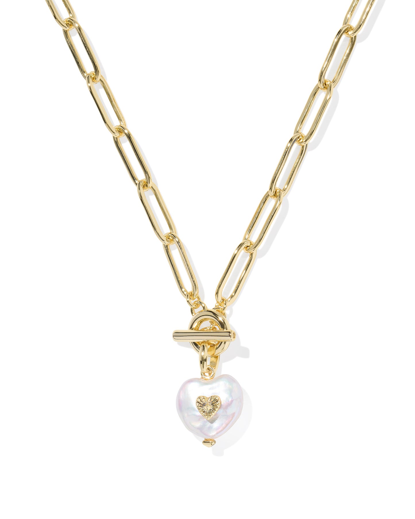 Kendra Scott Sasha Gold Heart Link and Chain Necklace