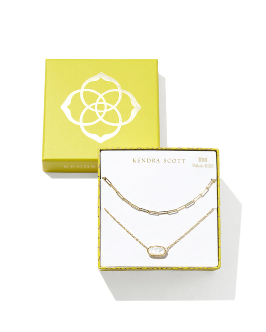 Kendra Scott Gold Elisa And Courtney Necklace Gift Set