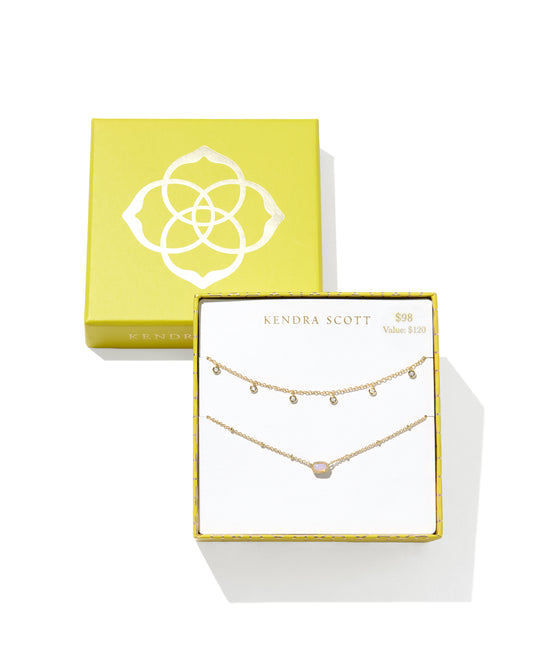 Kendra Scott Mini Elisa And Amelia Chain Necklace Gift Set