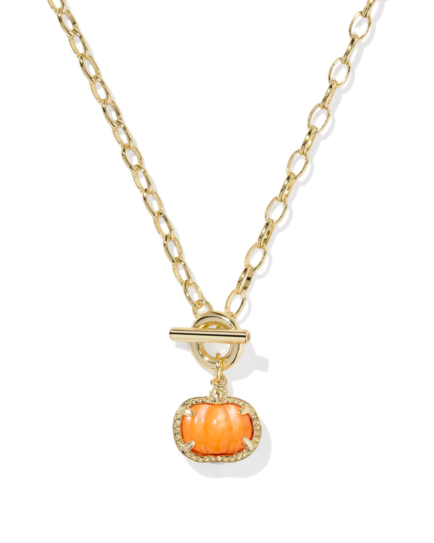 Kendra Scott  Pumpkin Gold Link and Chain Necklace