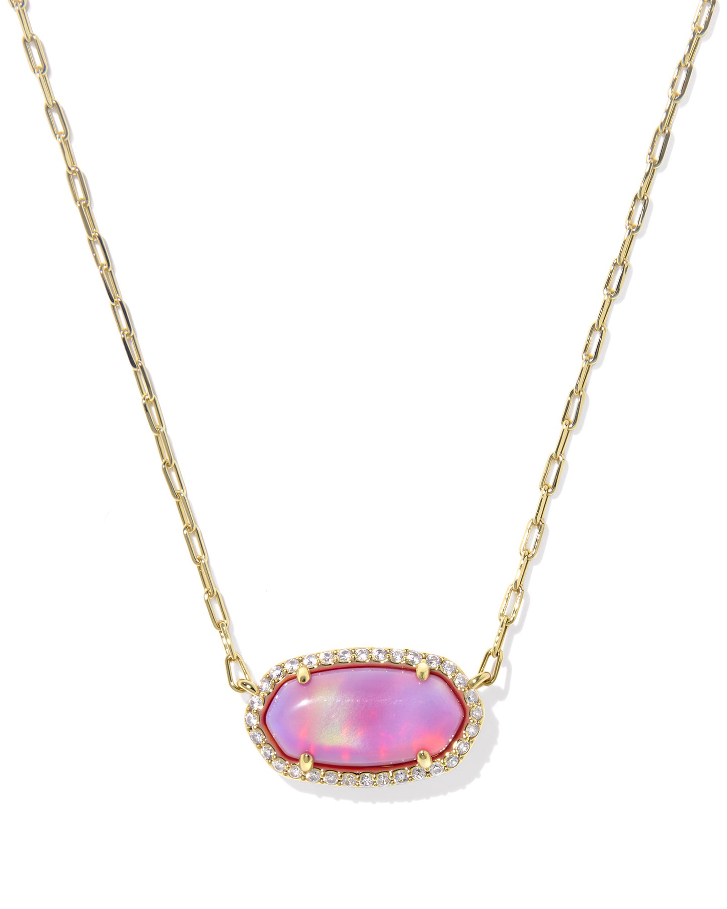 Kendra Scott Elisa Pave Frame Short Pendant Necklace