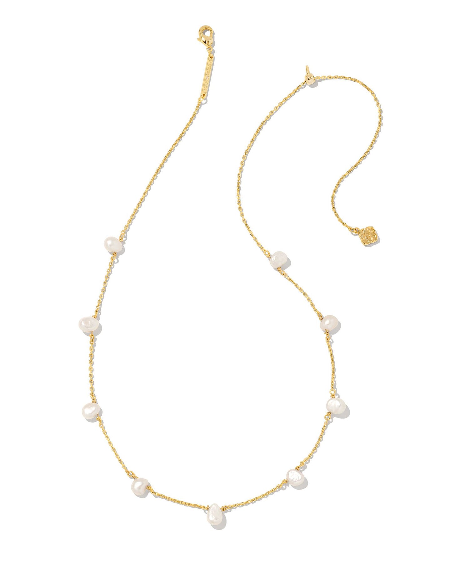 Kendra Scott Leighton Gold Pearl Strand Necklace