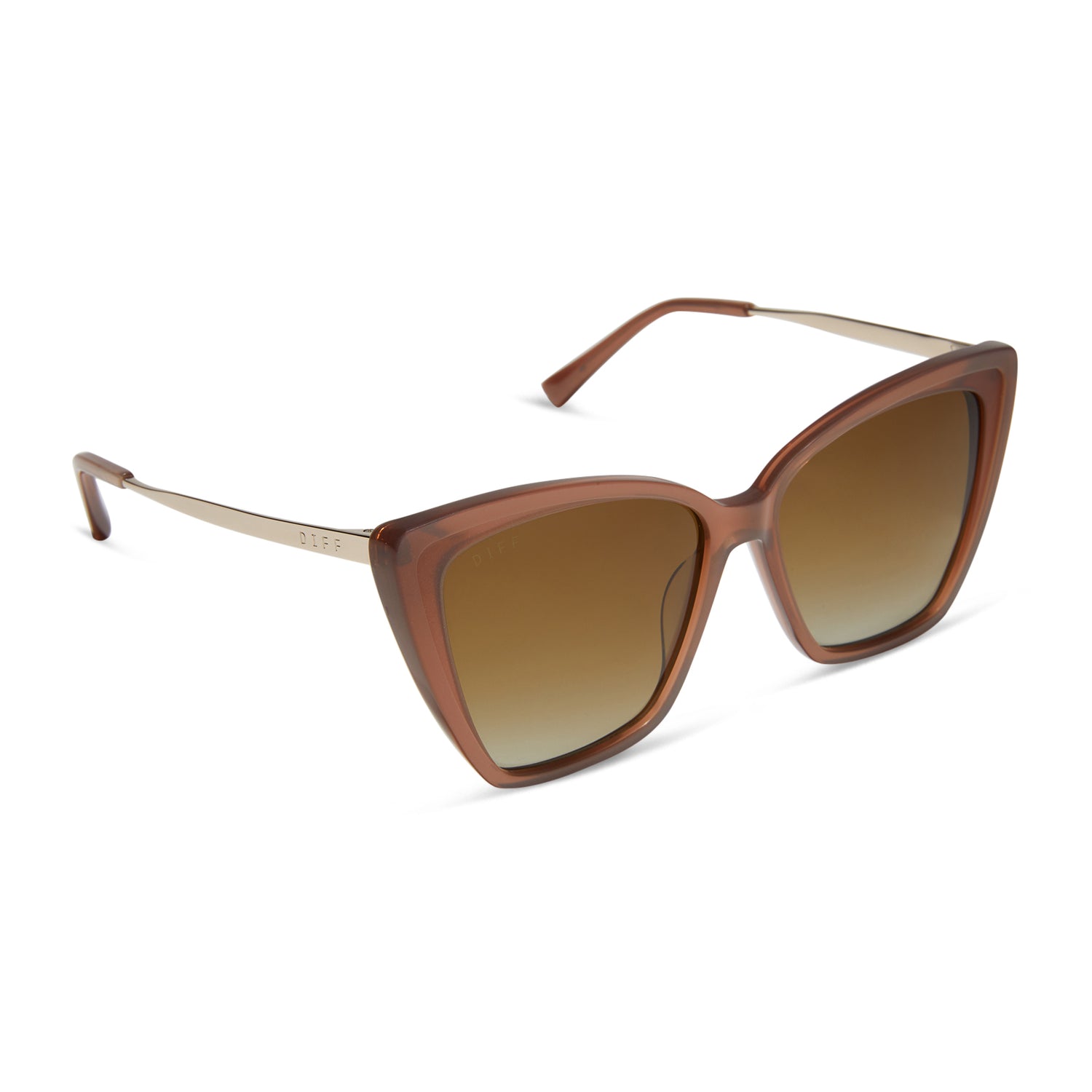 large lense macchiato colored frame sunglasses