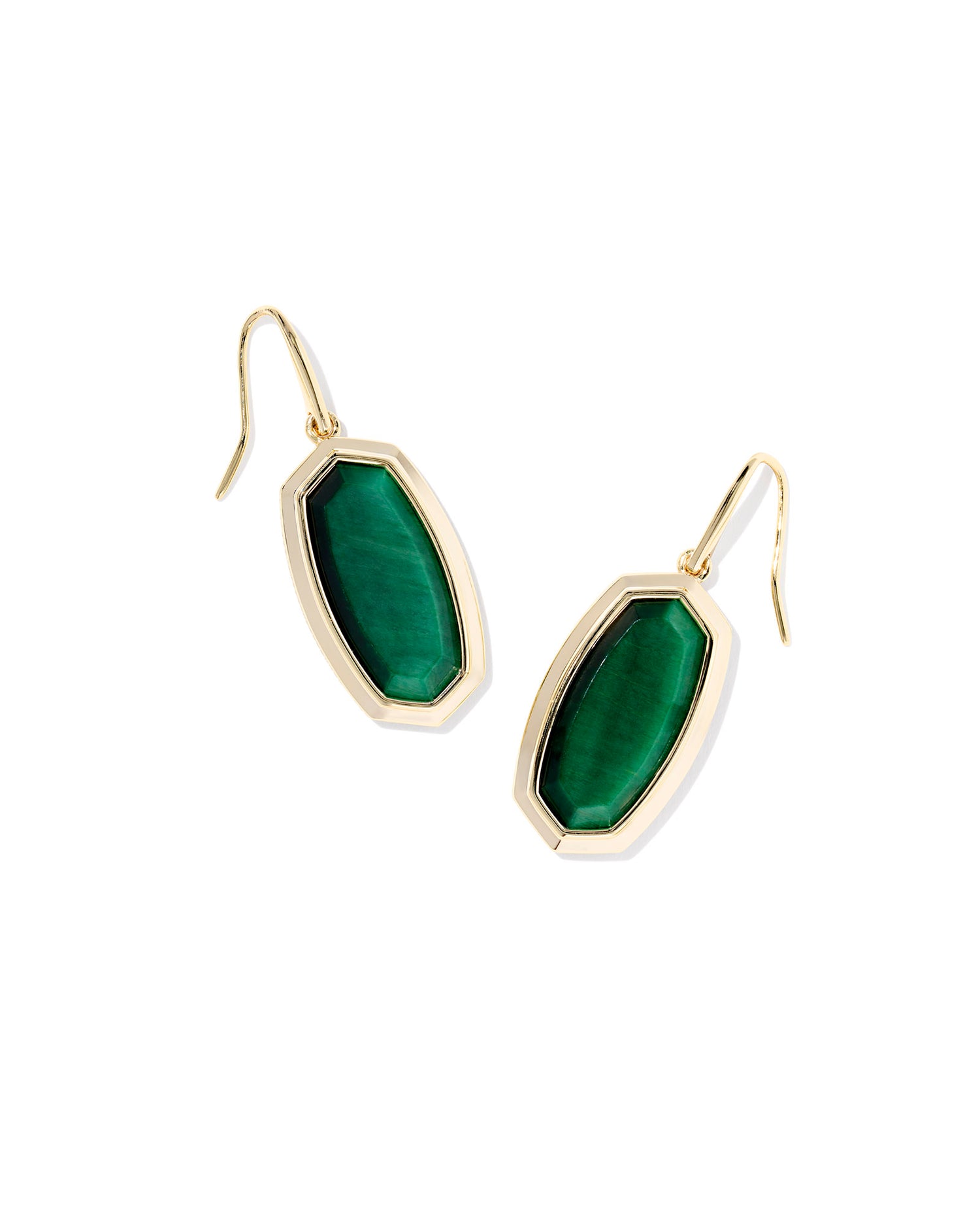 Our signature oval shape with a sleek bezel frame—what’s not to love? Perfectly scaled in a size that’s not too big and not too small, the Dani Bezel Green and Gold Drop Earrings are designed to stun with a high-shine bezel frame that showcases the shades of the season.

Dimensions- 1.61"L X 0.58"W
Metal-14k Yellow Gold Over Brass
Closure- Earwire